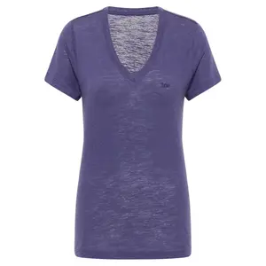 T-shirt de pescoço em v das mulheres Lee image-0