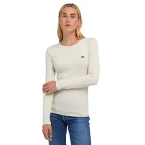 Geripptes Langarmshirt, Damen Lee image-0