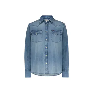 Dames spijker lange mouw western shirt Lee MT image-0