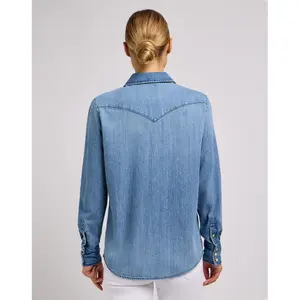 Dames spijker lange mouw western shirt Lee MT image-3