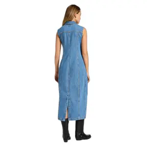 Women's long slim jean dress Lee image-1