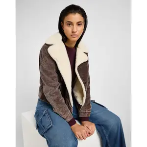 T-shirt de mangas compridas em malha canelada para mulheres Lee image-4