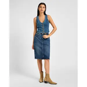 Falda vaquera Lee Midi image-1