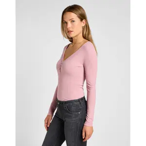 Camiseta de manga larga para mujer Lee Henley image-3