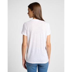 T-shirt com decote em V das mulheres Lee image-2