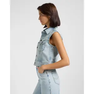 Veste en jean sans manches femme Lee Rider Hint Of Rain image-3