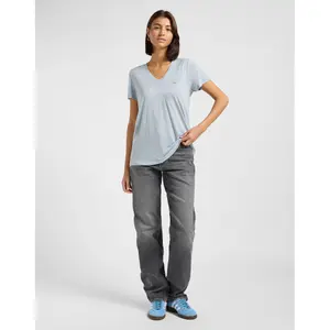 T-shirt com decote em V para mulher Lee image-1