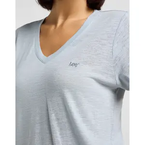 T-shirt com decote em V para mulher Lee image-4