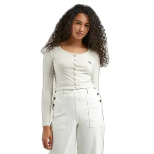 Cardigan côtelé court femme Lee image-0