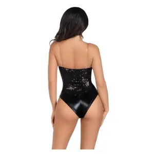 Body com Lantejoulas e Aço Mulher Leg Avenue image-1