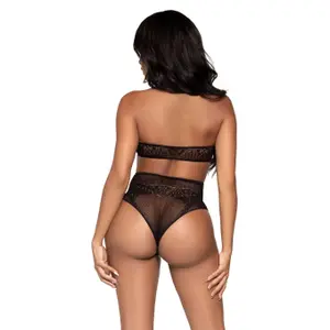Crop Top Halter Neck and String Brief Set for Women Leg Avenue image-2