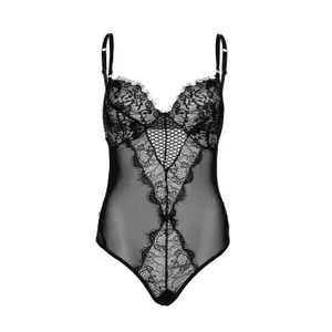 Body Decollete em Renda e Tule Transparente Senhora Leg Avenue image-2