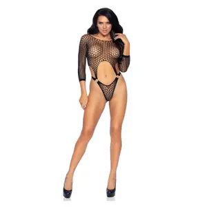 Body mit langen Ärmeln hinten Schrittverschluss für Damen Leg Avenue image-4