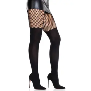 Damenstrumpfhalter Leg Avenue Garter Illusion Tights with Net Detail image-2