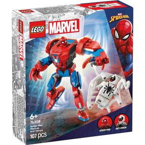 Robot building set vs Anti-Venom Spider Lego