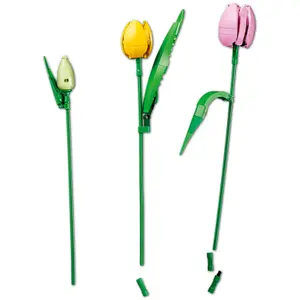 Botanic Tulip Bouquet Building Set Lego image-3