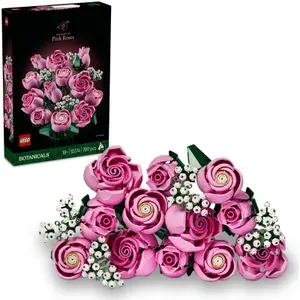 Botanic Pink Rose Bouquet Building Set Lego image-2
