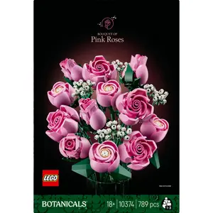 Botanic Pink Rose Bouquet Building Set Lego image-4