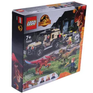 Building sets - pyroraptor &amp; dilophosaurus transport Lego Jurassic World 76951 image-0