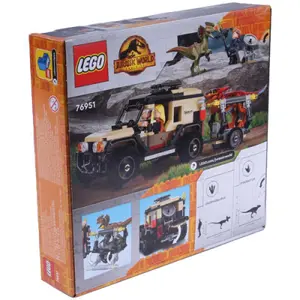 Building sets - pyroraptor &amp; dilophosaurus transport Lego Jurassic World 76951 image-1