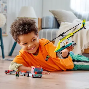 Construction sets transport helico rescue Lego City image-4