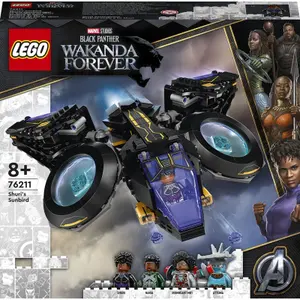 Conjunto de construção da ave solar Shuri Lego Marvel