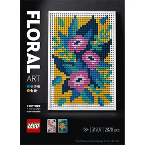 Floral art puzzle Lego image-1