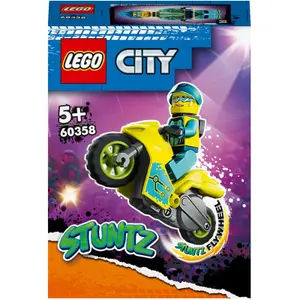 Construction games cyber motorcycle stunt Lego City image-0