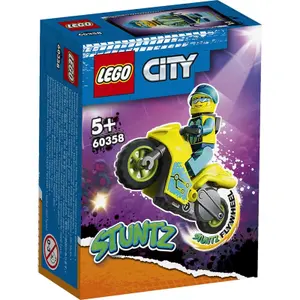 Construction games cyber motorcycle stunt Lego City image-1