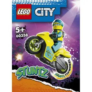 Construction games cyber motorcycle stunt Lego City image-4
