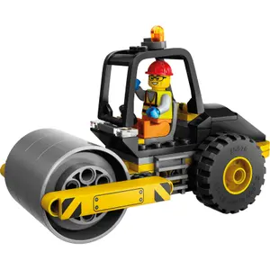 Construction site roller compactor building set Lego