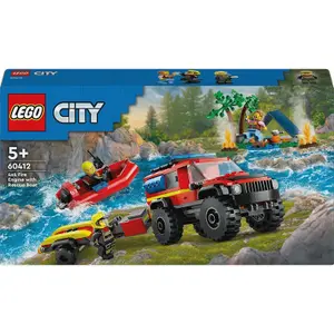 Fire Truck Building Set + City Boat Lego image-0