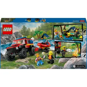 Fire Truck Building Set + City Boat Lego image-1