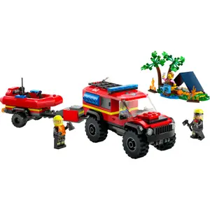 Fire Truck Building Set + City Boat Lego image-2