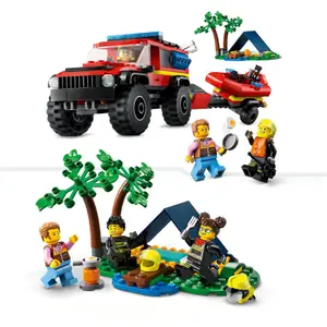 Fire Truck Building Set + City Boat Lego image-5