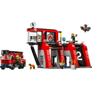 Bygge-sæt brandstation + brandbil city Lego image-1
