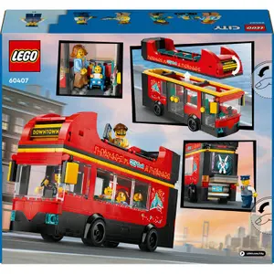 Juego de construcción autobús rojo de dos pisos ciudad Lego image-1