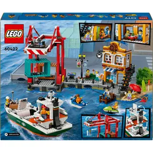 Port construction set + city cargo ship Lego image-4