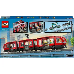 Jeux de construction tramway + station centre city Lego image-1