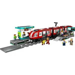 Jeux de construction tramway + station centre city Lego image-2