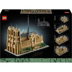 Byg selv Notre Dame i Paris arkitektur. Lego image-4