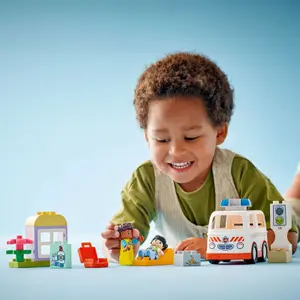 Αυτοκίνητο ασθενοφόρο με οδηγό duplo Lego image-4