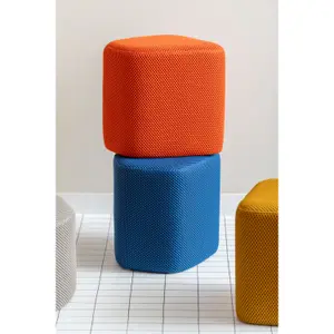 Dreieckigen Pouf Leitmotiv Retro Mesh image-3