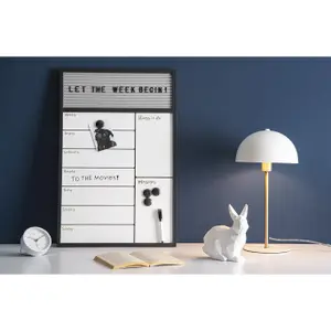 Tafel Wochenplaner mit Schwarzer Brett Present Time Serene image-0