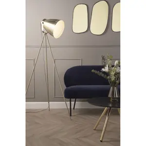 3-foot brushed brass floor lamp Leitmotiv Luxury Mingle image-1