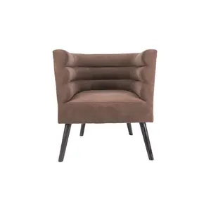 Suede-look chair Leitmotiv Explicit image-0