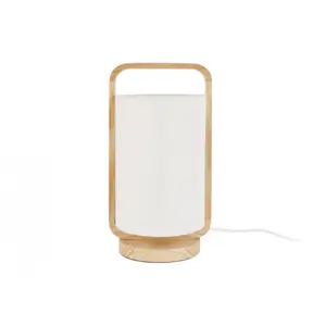 Wooden table lamp with shade Leitmotiv Snap image-0