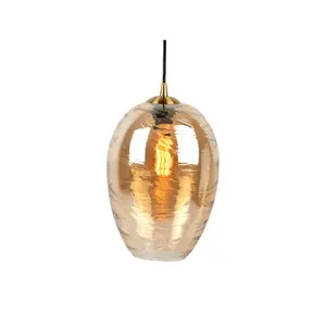 Hängeleuchte aus Glas Leitmotiv Glamour Cone image-0