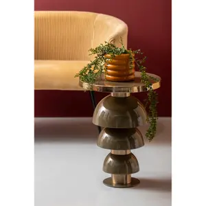 Enameled metal side table Leitmotiv Tess image-1