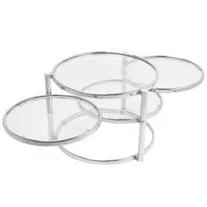 Table triple pivotante verre Leitmotiv W.Steel image-0